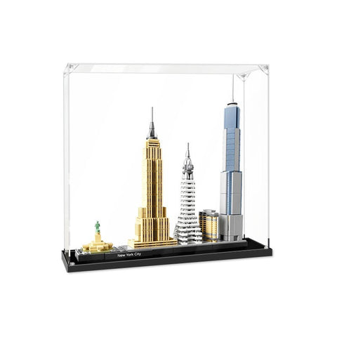 30x15x30cm 2mm 3mm Display Box For Lego 21028 New York City Architecture Building Blocks Showcase Blocks Case