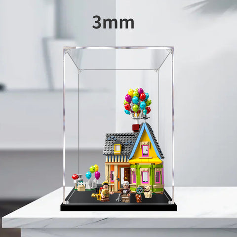 20x 15x 30cm 3mm Patterned Display Case For Lego 43217 Flying Balloon Up House  Building Blocks Showcase Blocks Accessories