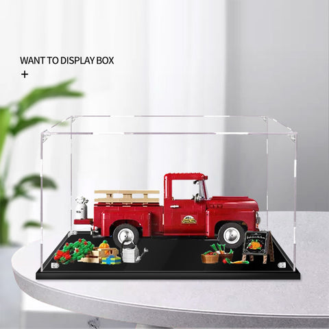 38 x 20 x 20cm 2mm 3mm Acrylic Display Box For Lego 10290 Pickup Truck Building Blocks Showcase Blocks Accessories