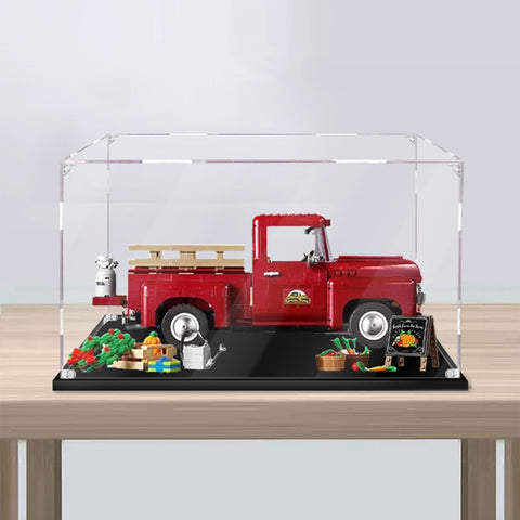 38 x 20 x 20cm 2mm 3mm Acrylic Display Box For Lego 10290 Pickup Truck Building Blocks Showcase Blocks Accessories