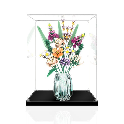 25 x 25 x 46cm 2mm 3mm Acrylic Display Box For Lego 10280 Flower Bouquet Building Blocks Showcase Blocks Accessories