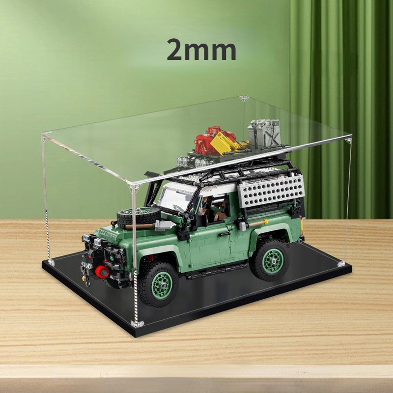 35 x 20x 25cm 2mm 3mm Acrylic Display Box For Lego 10317 Super Off-Road Racing Car Building Blocks Showcase Blocks Accessories