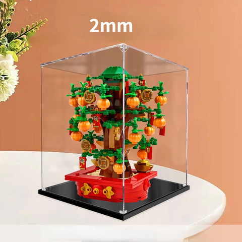 15 x 15 x 20cm 2mm 3mm Acrylic Display Box For Lego 40648 Money Tree  Building Blocks Showcase Blocks Accessories