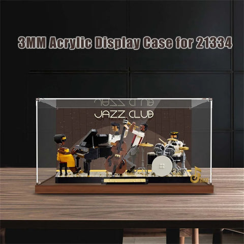 3mm Building Block Acrylic Display Box Show Case For Lego 21334 Jazz Quartet Dustproof Clear Crystal Nut Type