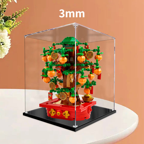 15 x 15 x 20cm 2mm 3mm Acrylic Display Box For Lego 40648 Money Tree  Building Blocks Showcase Blocks Accessories