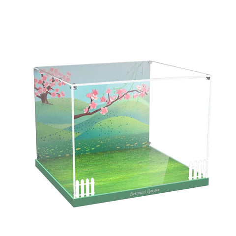 3mm Acrylic Display Case for Lego 41757 Botanical Garden Building Blocks Patterned Display Case NO Bricks Set