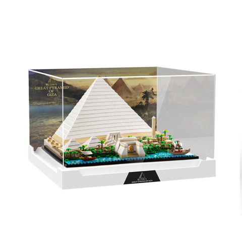 3mm  Acrylic Display Case for Lego 21058 Great Pyramid of Giza Dust-Proof Transparent Clear Display Box Showcase (Only Box)