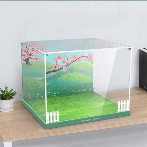 3mm Acrylic Display Case for Lego 41757 Botanical Garden Building Blocks Patterned Display Case NO Bricks Set