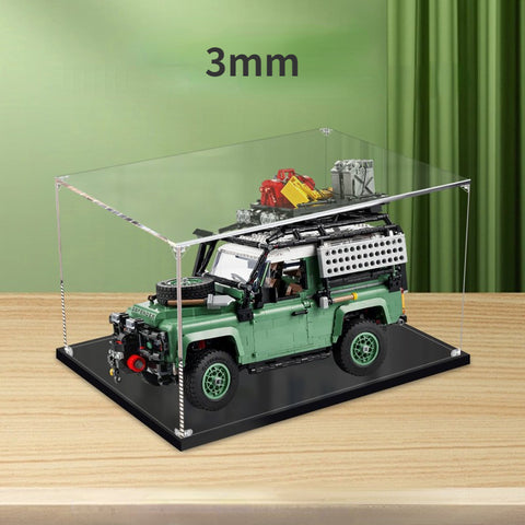 35 x 20x 25cm 2mm 3mm Acrylic Display Box For Lego 10317 Super Off-Road Racing Car Building Blocks Showcase Blocks Accessories